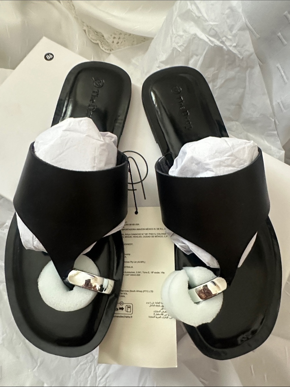 The Drop Camilla Wide Thong Sandal - Black (Women) - Picture 5 of 14